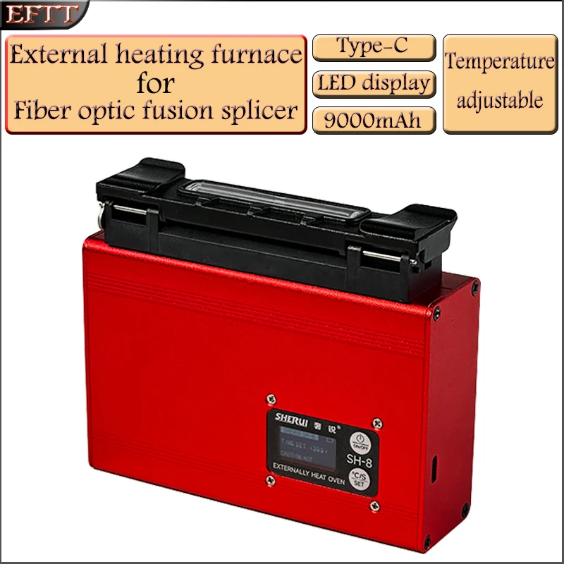 

Single Mode Fiber Fusion Splicer Heater Accessory 9000mAH Battery Automatic External Heating Furnac Set for Fiber Fusion Splicer