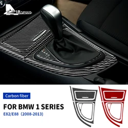 For BMW 1 Series E82 E88 2008-2013 Accessories Carbon Fiber Car Gear Shift Panel Side Strip Storage Box Frame Sticker