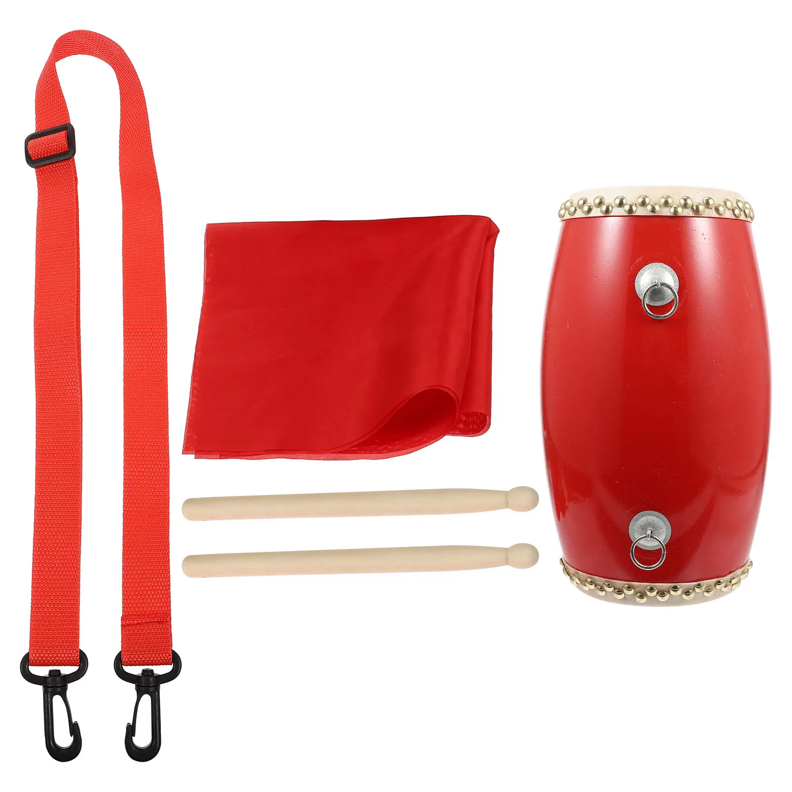 

1 set 1 Set Chinese Waist Drum Traditional Percussion Instrument For Kids Adults Portable Performance Dance Durable Hand Drum