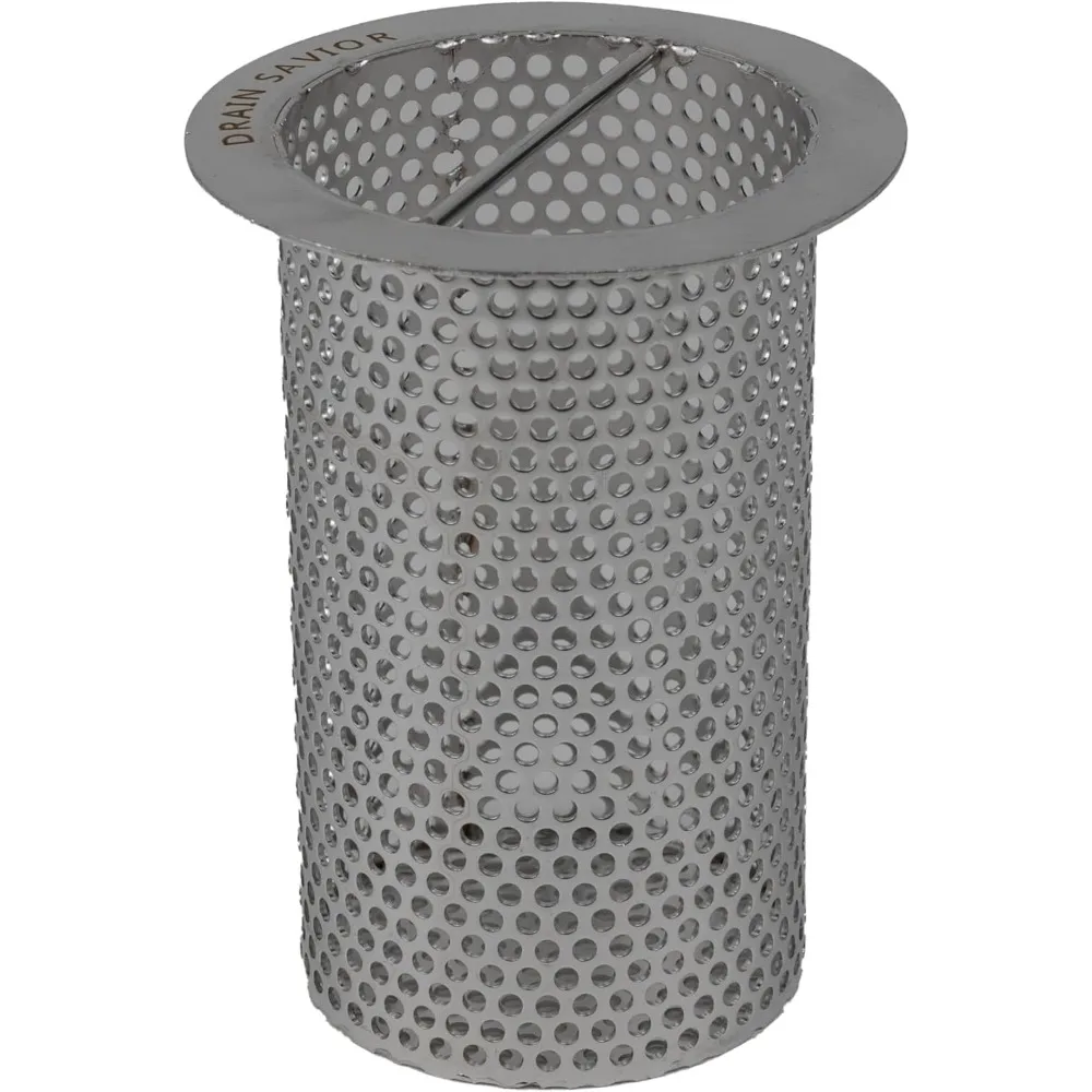 

Четырехдюймовый цилиндрический сетчатый сливной фильтр для коммерческих кухонь из нержавеющей стали 316, высотой шесть дюймов, для использования в ресторанах и на производстве