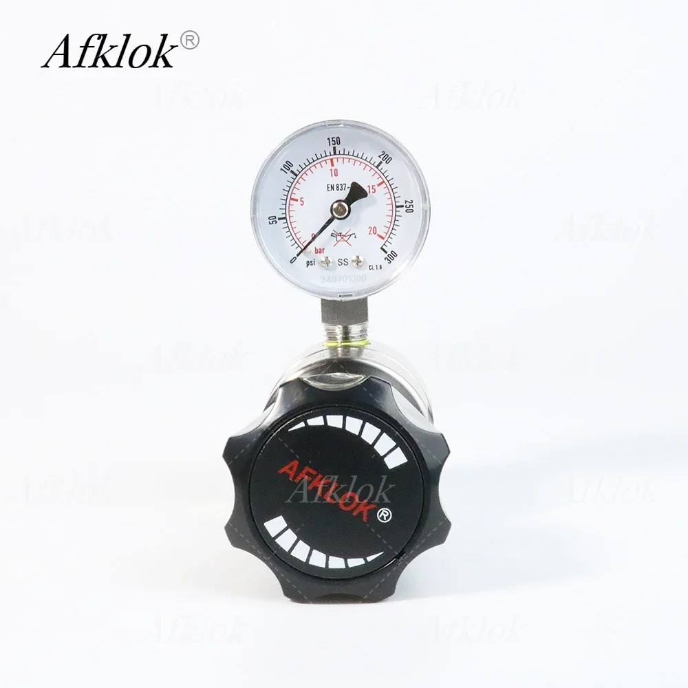 Adjustable Single Stage Back Pressure Valves 300psi for  Nitrogen Helium Hydrogen Argon Carbon Dioxide and Compressed Air