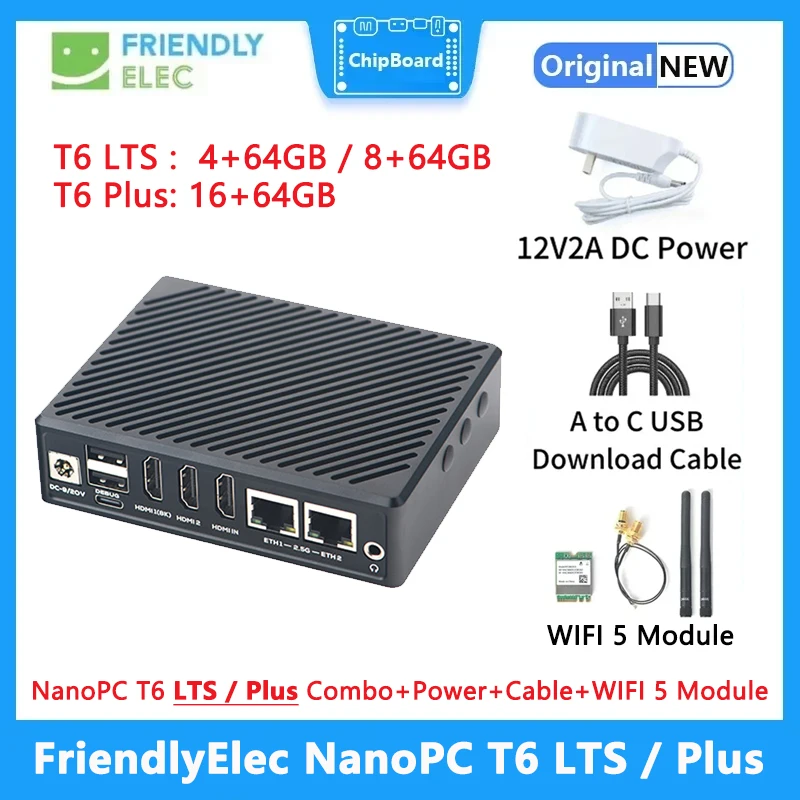 FriendlyElec NanoPC T6 LTS/Plus Board 6TOPS RK3588