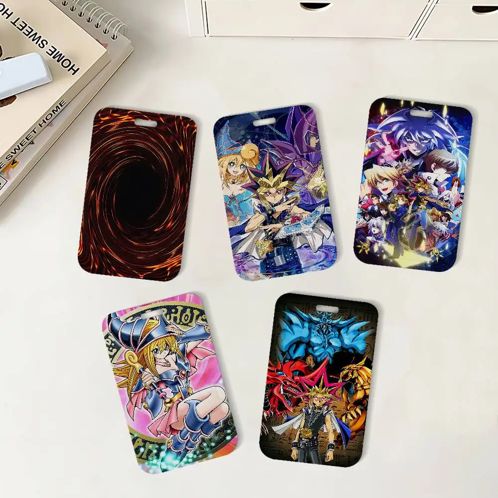 Anime Y-YuGiOh ID Badge Holder With Lanyard Neck Strap For Office School Name Card Credentials Case