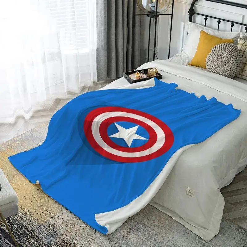 Creative DC Batman Superman The Flash New Cute Creative Cartoon Pattern Office Nap Fashion Soft Skin-Friendly Flannel Blanket