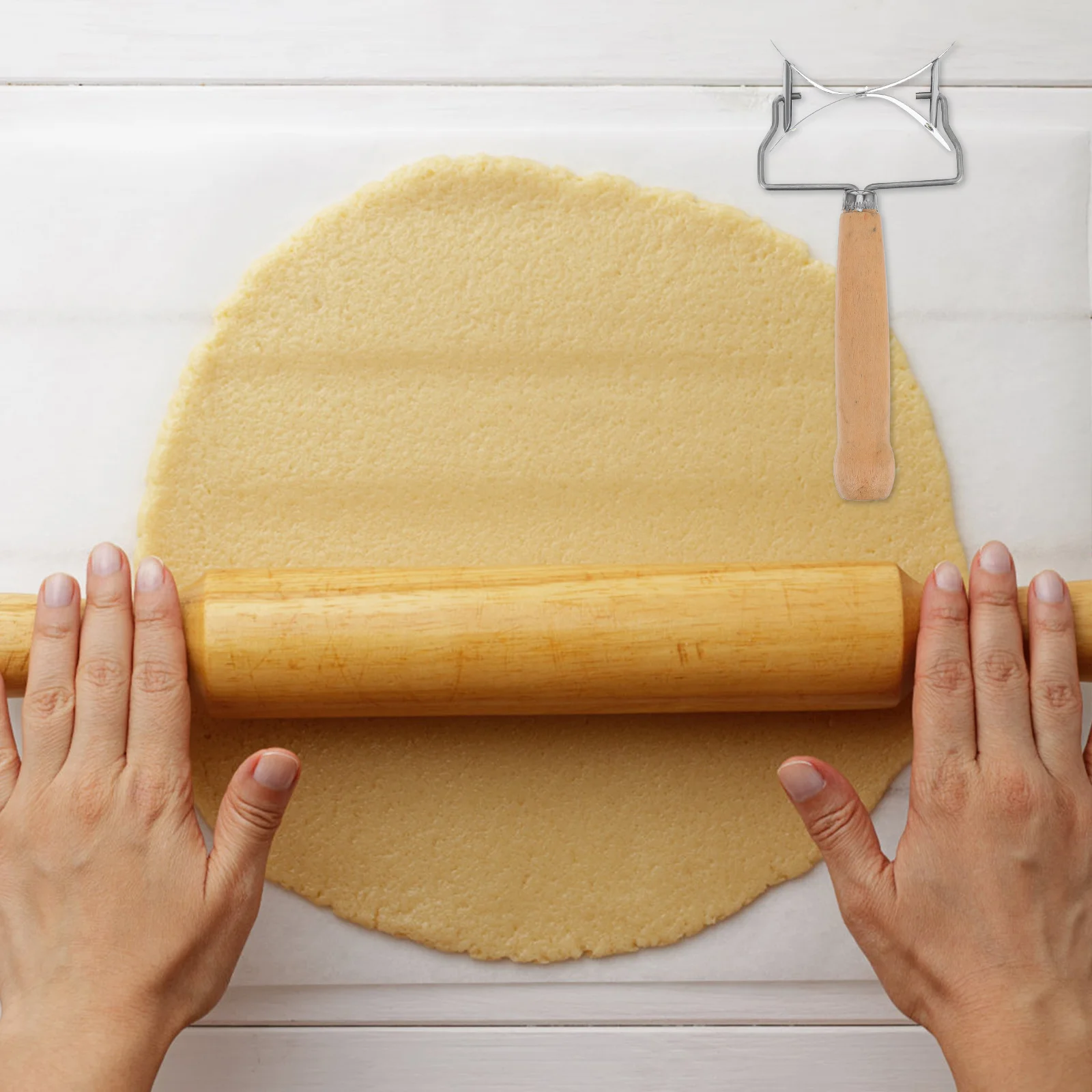 

Kitchen Dumpling Skin Cutter Mold Easy Use Dough Press Tool for Making Dumplings Pies Ravioli Non-Stick Surface Cleaning Fast