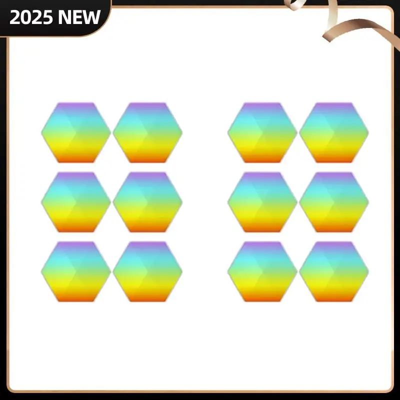 

RGB Smart Light Board Hexagonal Lamp Indoor Atmosphere Wall Lamp Night Light For Game Room(A)