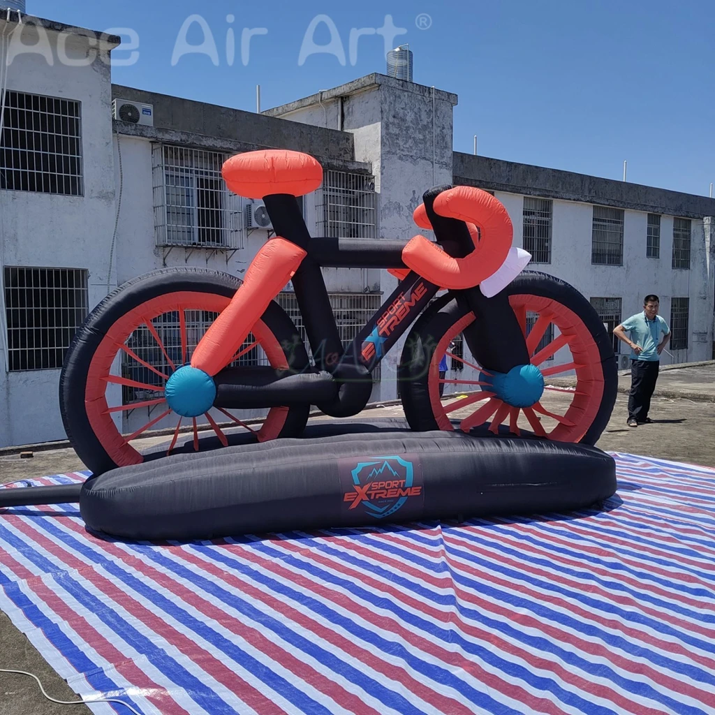 Custom 2.5mH Giant Inflatable Bicycle Inflatable Bike for Advertising Decoration Promotion