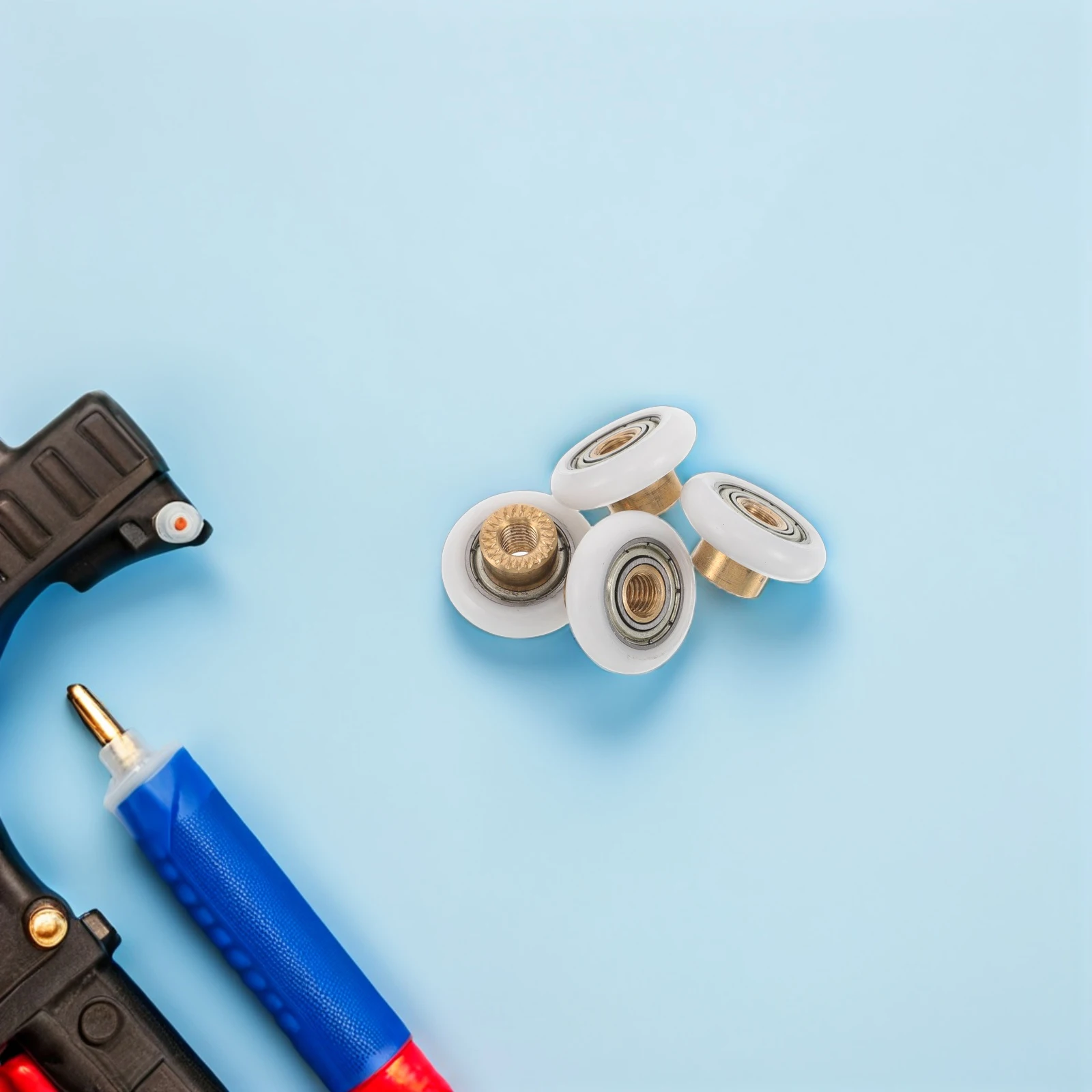 

4pcs Room Wheel Replacement Durable Copper Alloy Smooth Operation Bathroom Hardware Roller Wheels Enclosure Doors Glass Shower