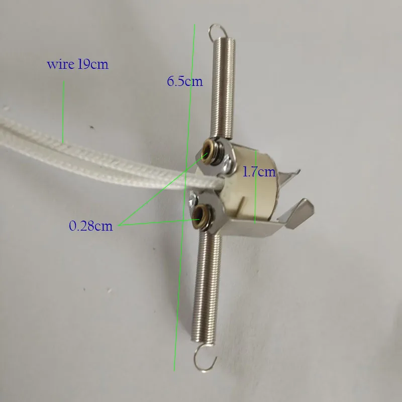 High Quality G4, GU5.3 Bi-Pin Ceramic Base Socket, MR16, MR11 Halogen Incandescent LED Bulb Holder Wire Connector with a clip