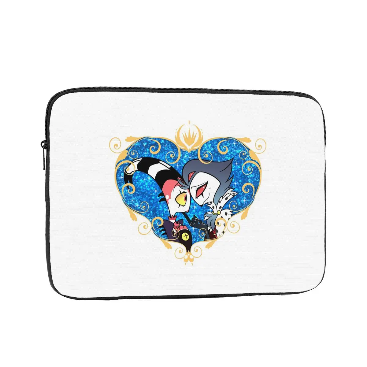 Helluva Boss Stolas And Blitzo Heart Frame Notebook Laptop Bag 10 12 13 15 17 Inch NotebookTablet Shockproof Case Bag
