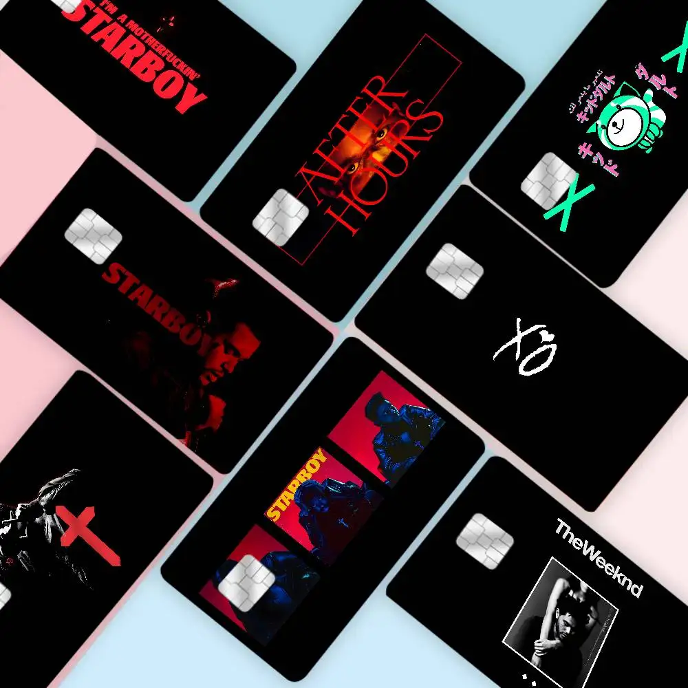 

The Weeknd Xo Cartoon Credit Card Skin Stickers for Bank Card Bus Metro Card Sticker Waterproof Women Gift