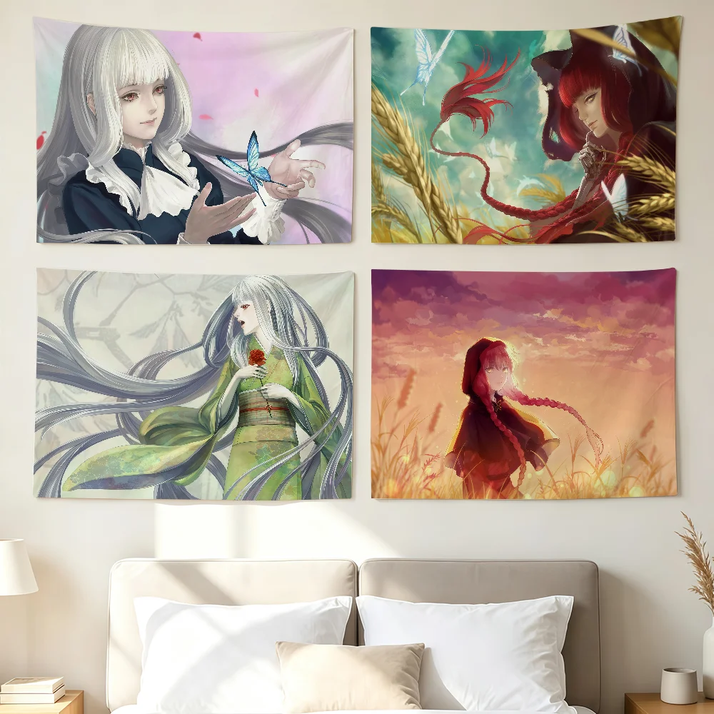 Game The H-house In Fata Morgana Flag Wall Decorations Home Decor Suitable For Living Rooms Bedrooms Dormitories Parties