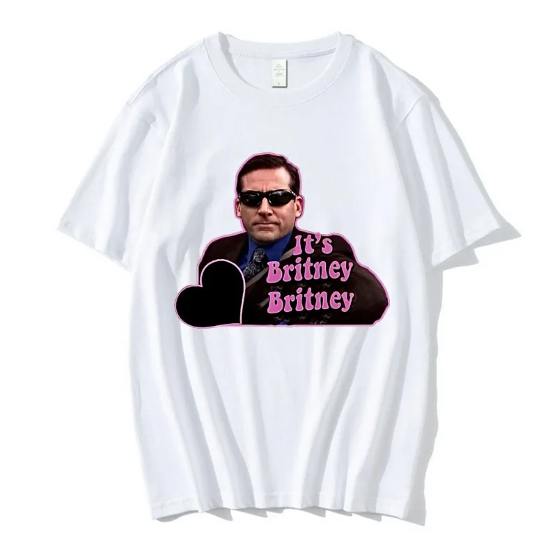 Michael Scott Homage The Office Men T-shirts Tv Series Dwight SchruteJim Halpert It's Britney Graphic T-shirt Streetwear Unisex