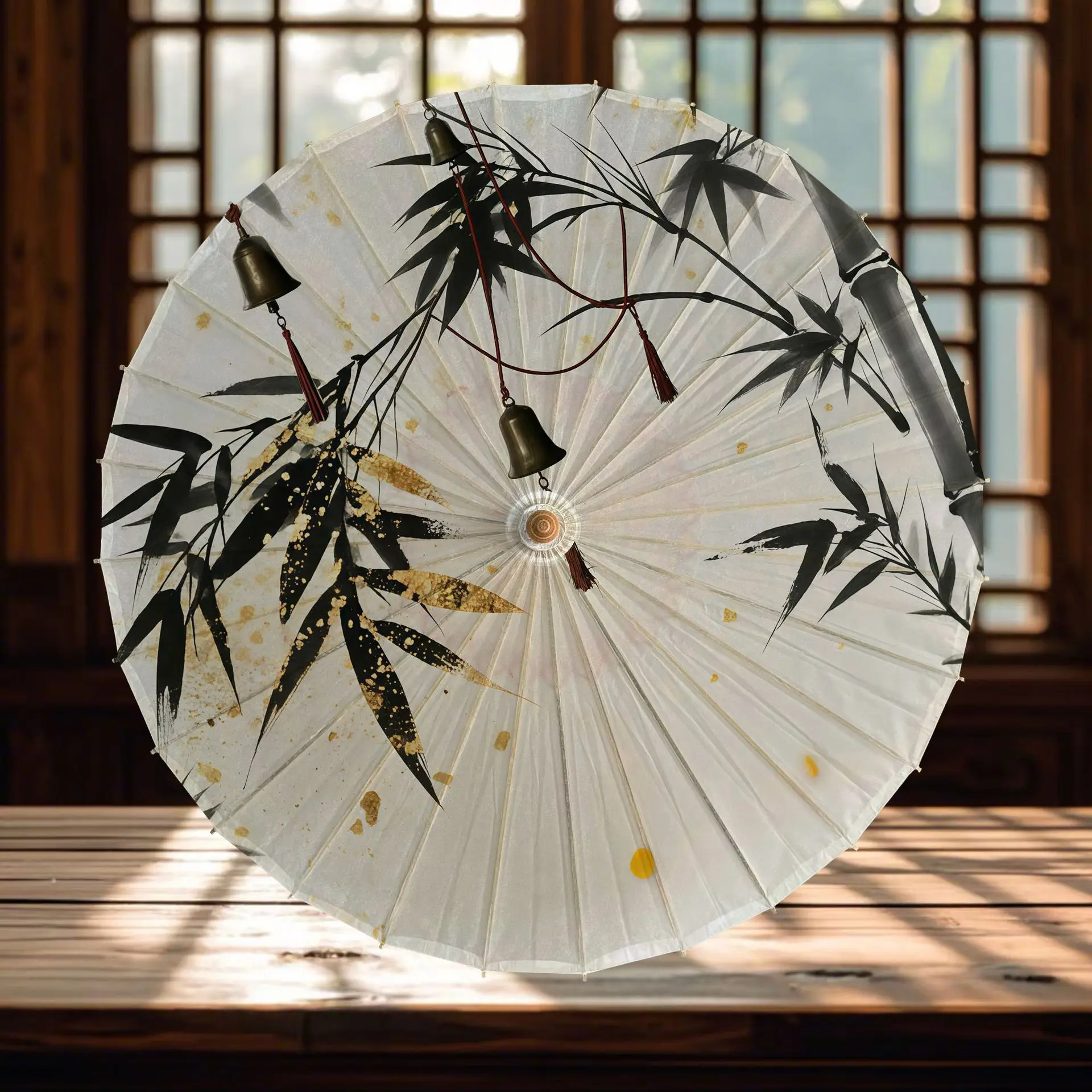 Traditional Rainproof Oil Paper Umbrella Tung Oil Umbrella Classical Ceiling Decoration Umbrella Hanfu Umbrella Ancient Parasol