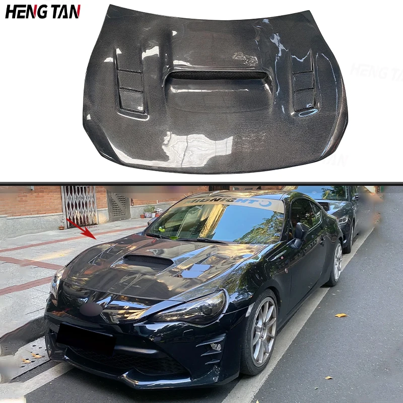 For Toyota GT86 Subaru ZN6 ZC6 ZD6 BRZ 2012-2018 Carbon Fiber Car Front Engine Hood Vent Cover Parts Body Kit