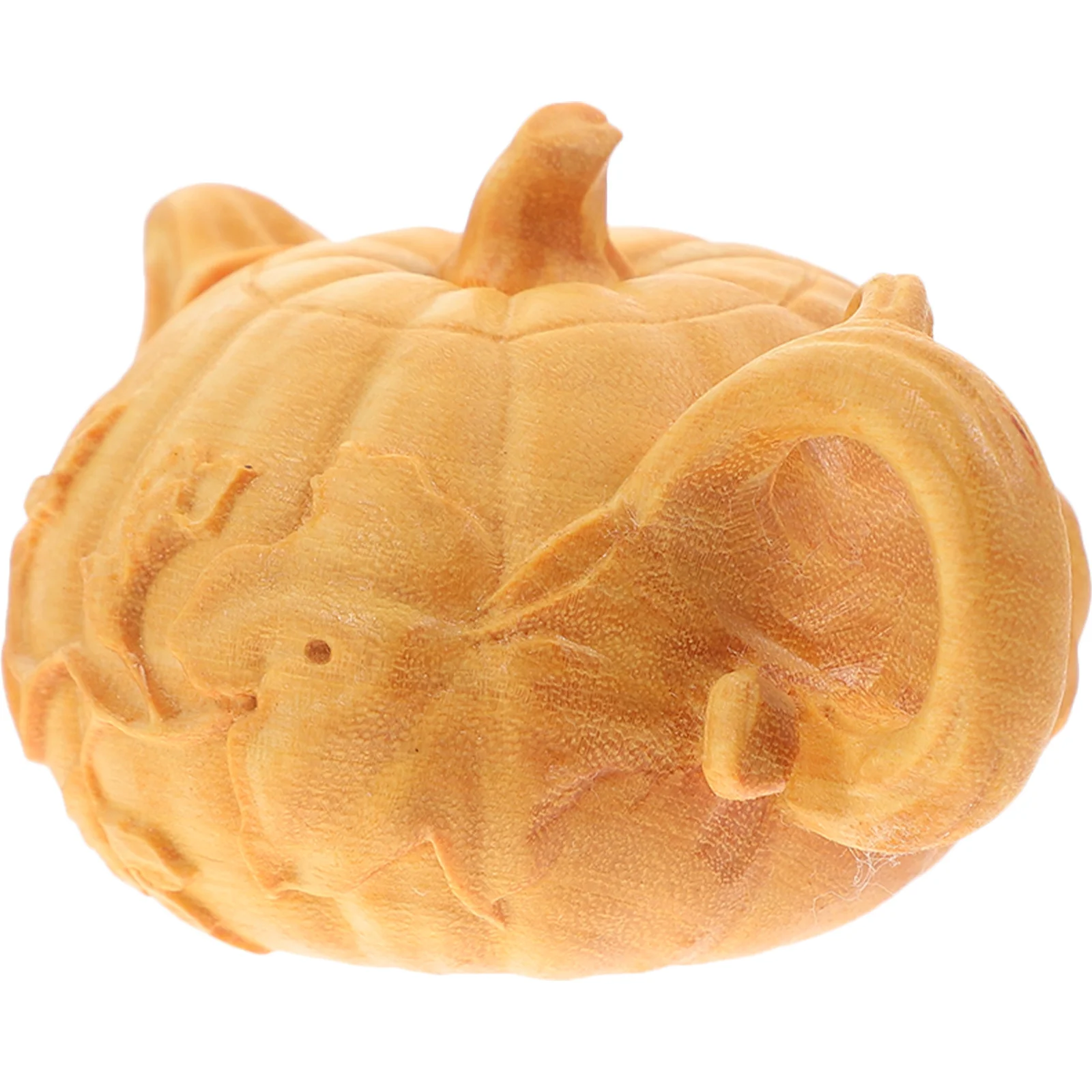 

Wooden Carved Pumpkin Kettle Ornament Exquisite Handcrafted Desktop Decor For Home Festival Unique Fine Craft Statue