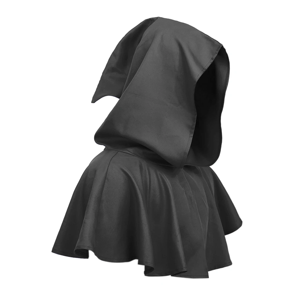 Medieval Monk Cosplay Costumes Wizard Hooded Cloak Friar Priest Vampire Short Robe Adults Unisex Fancy Halloween Party Capes