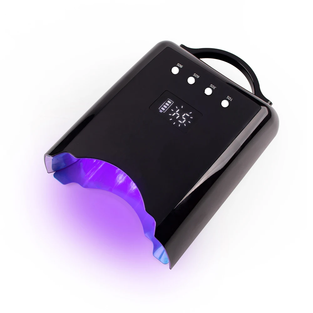 Hot Selling Black Color Modern Nail Light High Quality OEM Brand Logo Gel UV Led Professional Nail Lamp Cordless