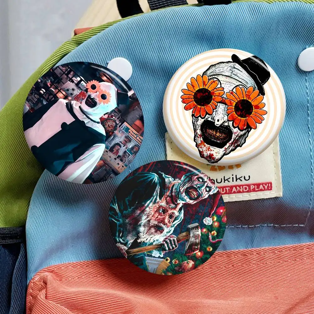 Film Funny T-Terrifier Horror 2 3 32/44/58MM Customizable Button Pins Cute Funny Creative Badge Jewelry Decor Gifts for Friends