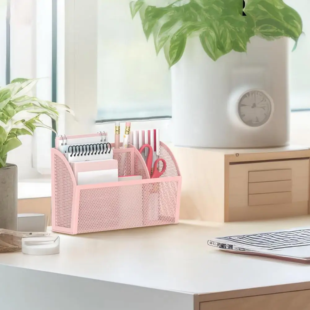 حامل قلم معدني موفر للمساحة ، حامل قلم مغناطيسي متين ، منظم 3 مقصورة للثلاجة والسبورة البيضاء ، اللوازم المكتبية والمدرسية