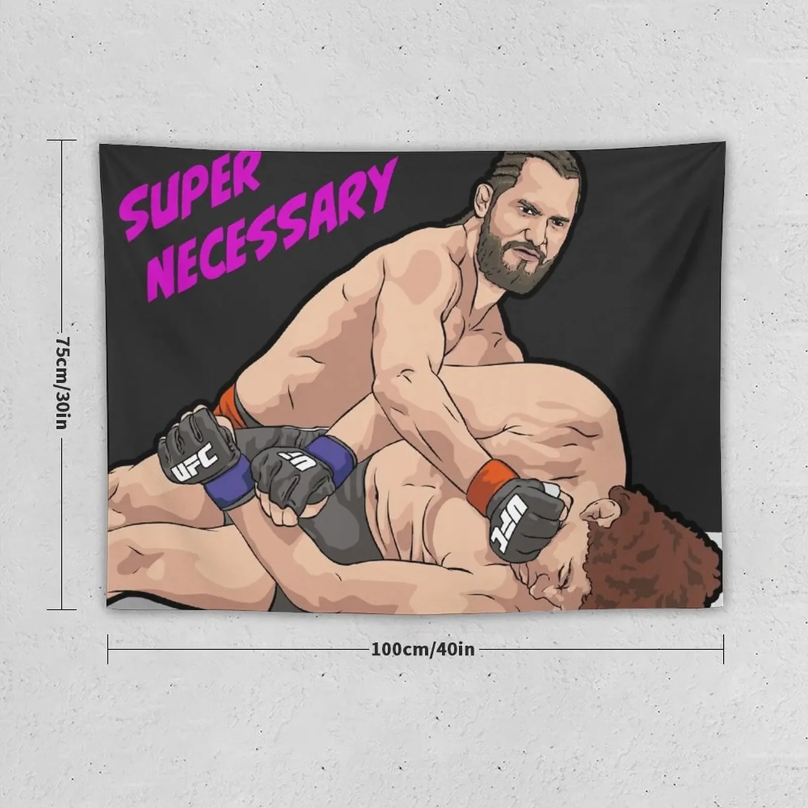 Jorge Masvidal Super Necessary | MMA fun Tapestry Bedroom Decor Wall Coverings Home Decoration Outdoor Decoration Tapestry