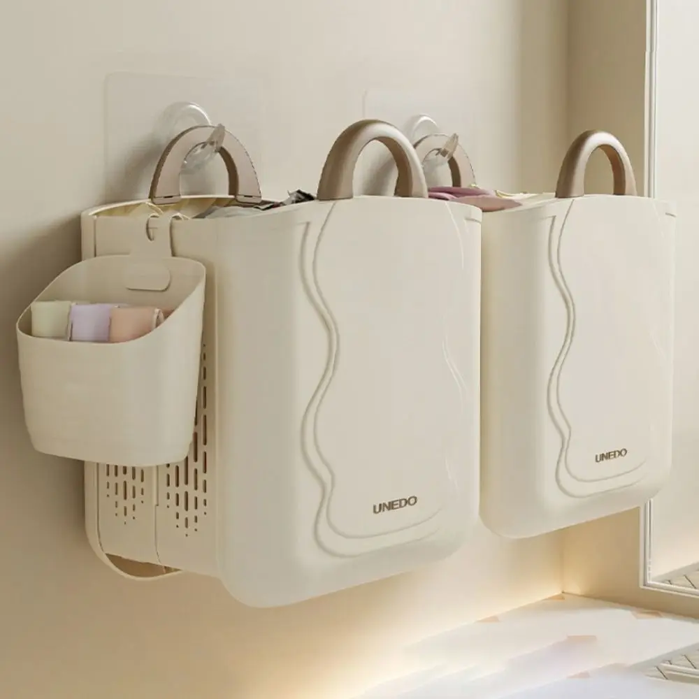 

Hollow Storage Box Fold Laundry Hamper Multifunction Organizer Space Saving Dirty Laundry Basket Durable with Handle