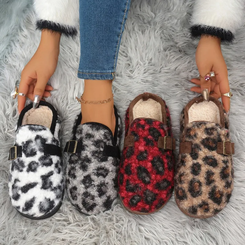 

Stylish light and comfortable Leopard Women Flats Shoes Casual Fashion Warm Winter 2025 Trend New Cozy Walking Shoes Woman