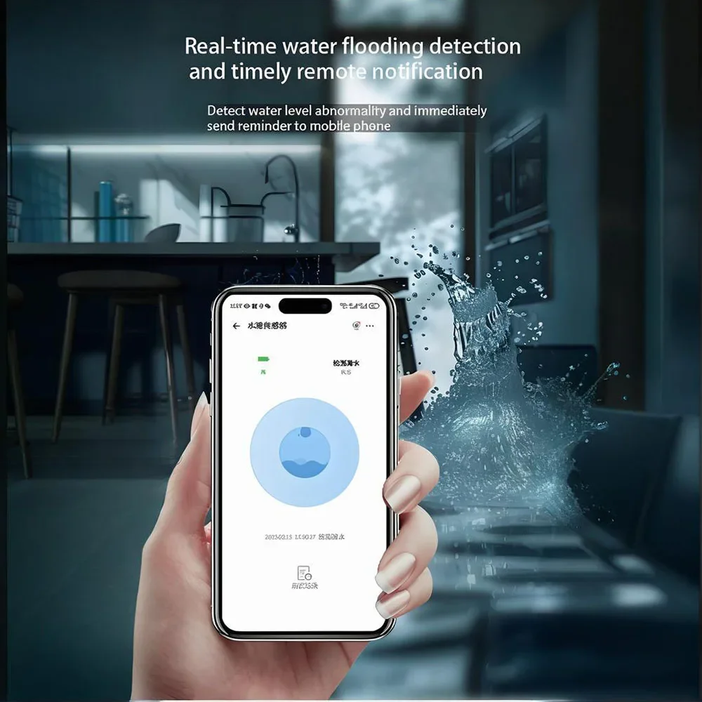 Усовершенствованный датчик дождя Zigbee для беспроводного обнаружения дождя на открытом воздухе, датчик утечки воды, управление связью, поддержка приложения eWelink