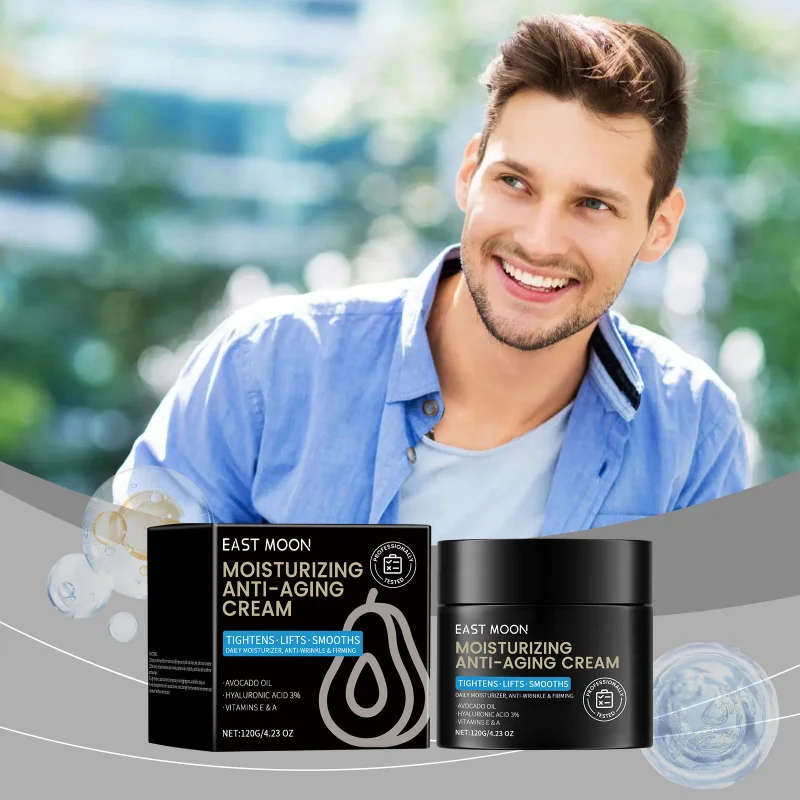 

Moisturizing Men's Facial Care Cream Reduces Fine Lines Firming Hydrating Daily Skincare Brightening Locks Moisture Plumps Skin