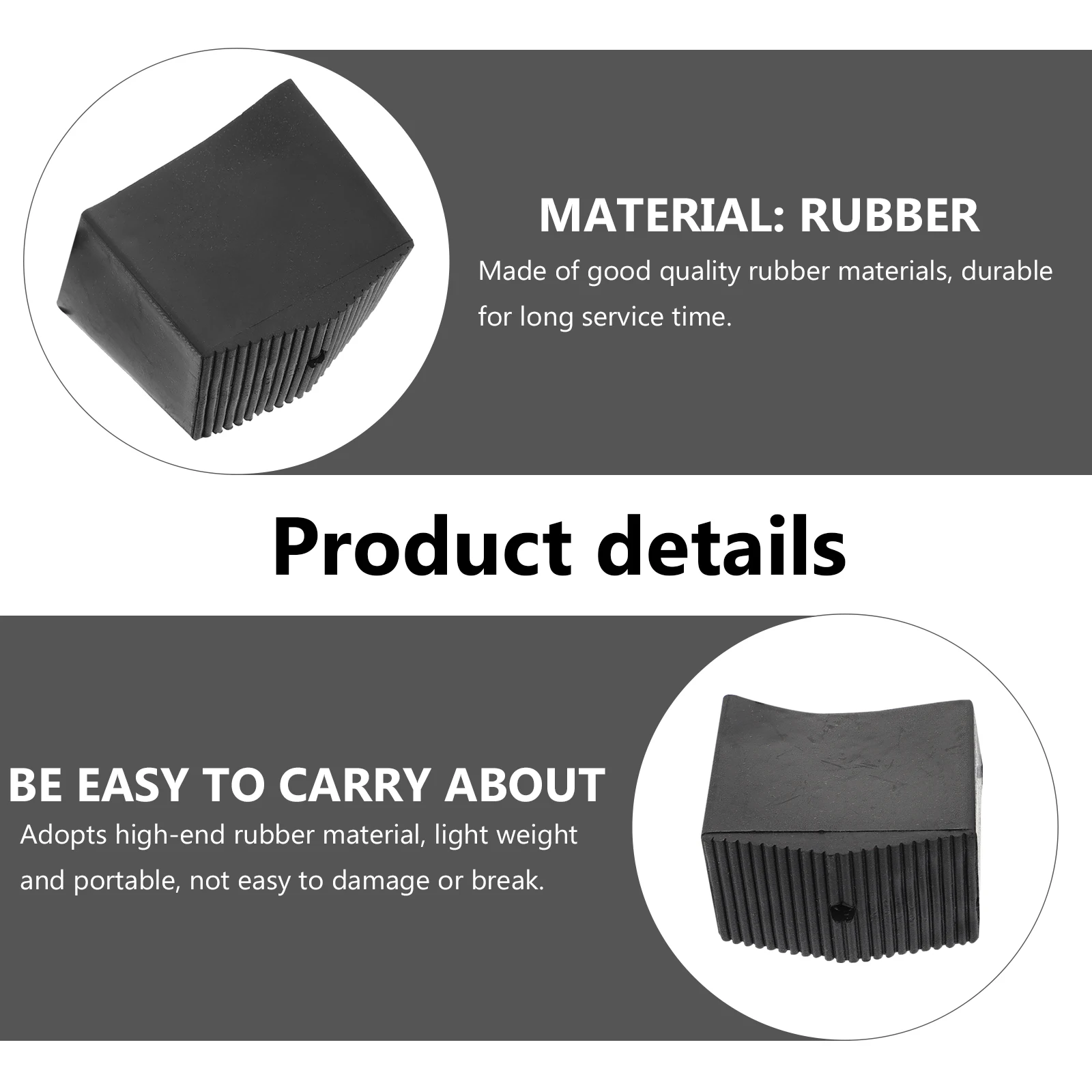 

2Pcs Ladder Feet Cover Foldable Stabilizer Pads Durable AntiSkid Floor Protector Rubber End Cap Construction Tools