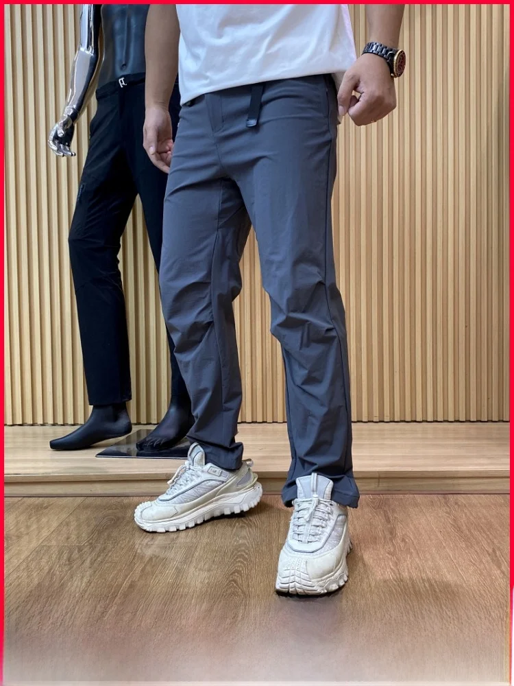 

Ранняя осень ex, повседневные прямые длинные брюки для пригородных поездок, универсальные, легкие, уличные, функциональные, модные, модные, модные