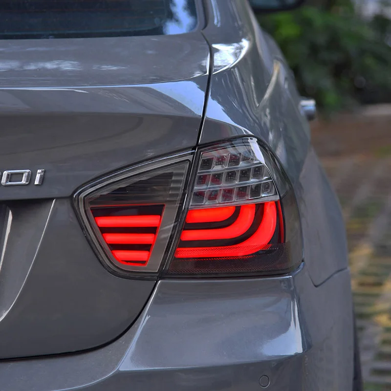 سيارة مصباح ليد خلفي لسيارات BMW E90 2005-2008 LED الخلفية تشغيل ضوء + مصباح مكبح + عكس + بدوره إشارة #5