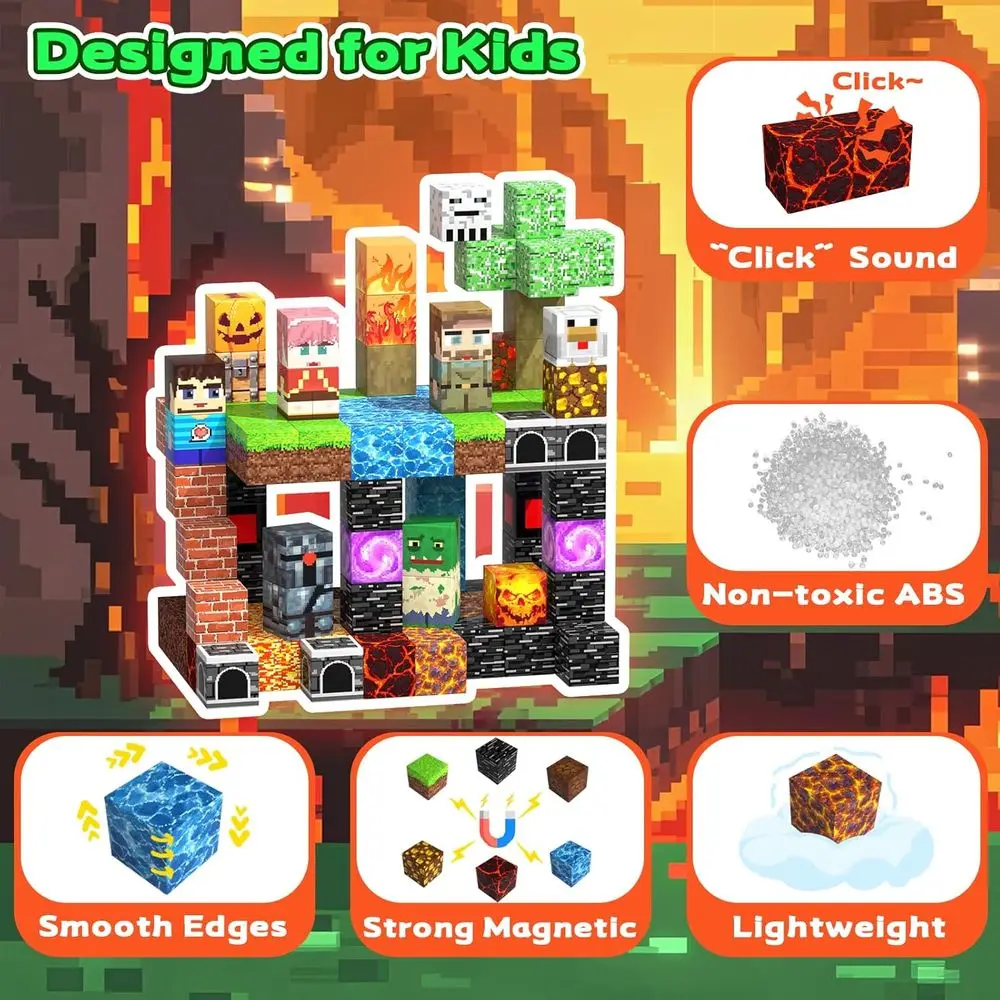 Magnetic Building Blocks - 150-Piece Set for Kids, Ideal Gift for Ages 3-12