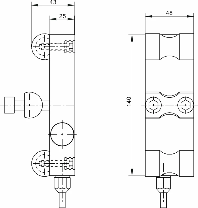 SUMMIT RH-EC 3000kg 5T suitable for 8-21mm rope force load cells transducer for measuring the tension force clamp on crane hoist