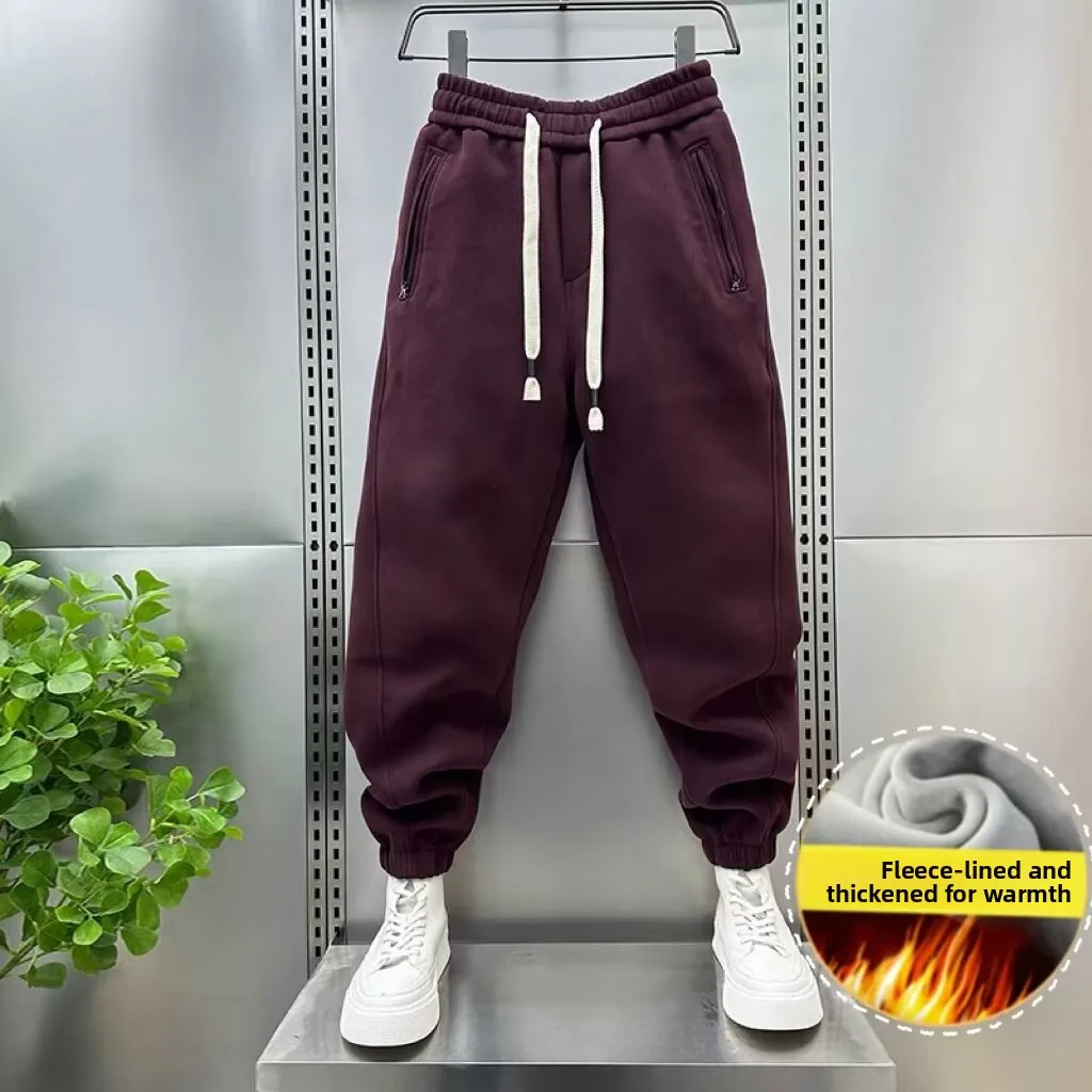 

Мужские повседневные брюки из чистого хлопка Waed, утепленные, свободного кроя, в уличном стиле, осенне-зимние, молодежные, укороченные (9/10)