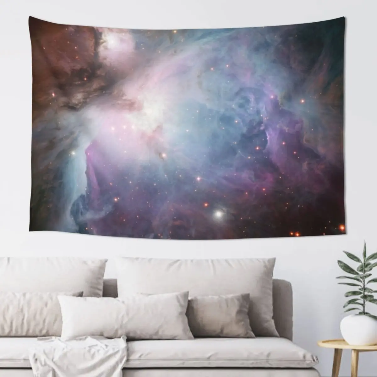 

Orion Nebula pastel violet purple turquoise blue star formation M42 Messier 42 ESO Space Telescope Picture HD HIGH QUAL Tapestry