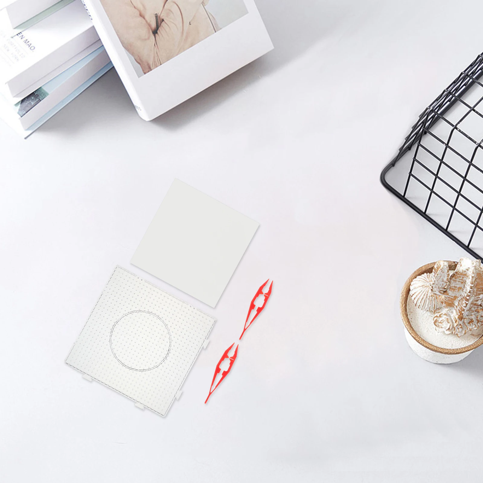 

1 set 1 Set Clear Plastic Pegboards For Fuse Beads Connectable Beading Boards Craft Tray Diy Melting Beads Templates Sturdy