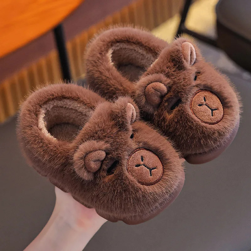 Winter Women's Slippers Winter Plush Cartoon Men Cotton Shoes Non Slip Soft Sole House Slippers Comfortable Fashion Women Shoes