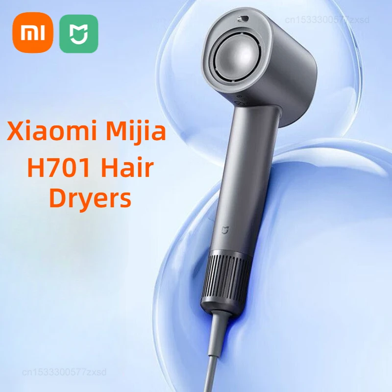 Xiaomi Mijia H701 Hair Dryers High Speed Water Ion Professional Hair Care Quick Dry Negative Ion 65m/s 110000Rpm 220V Hair Dryer