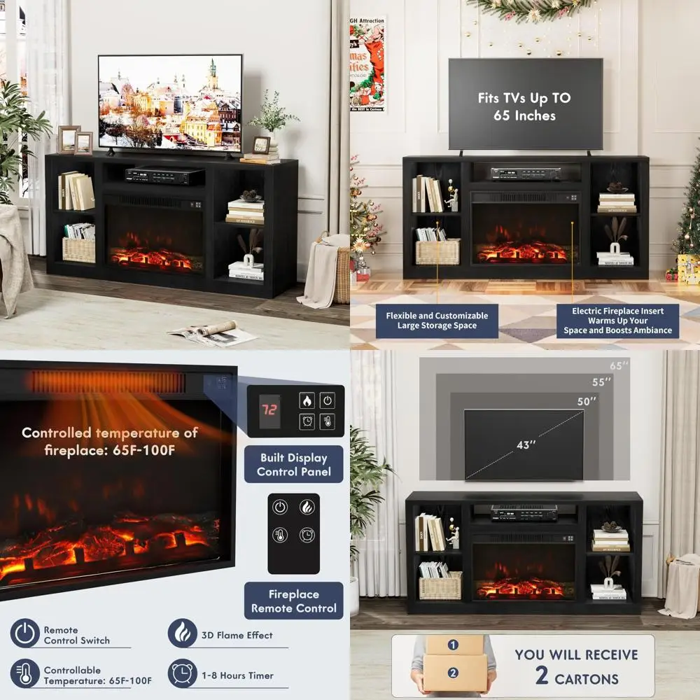 65 Inch TV Stand with 26