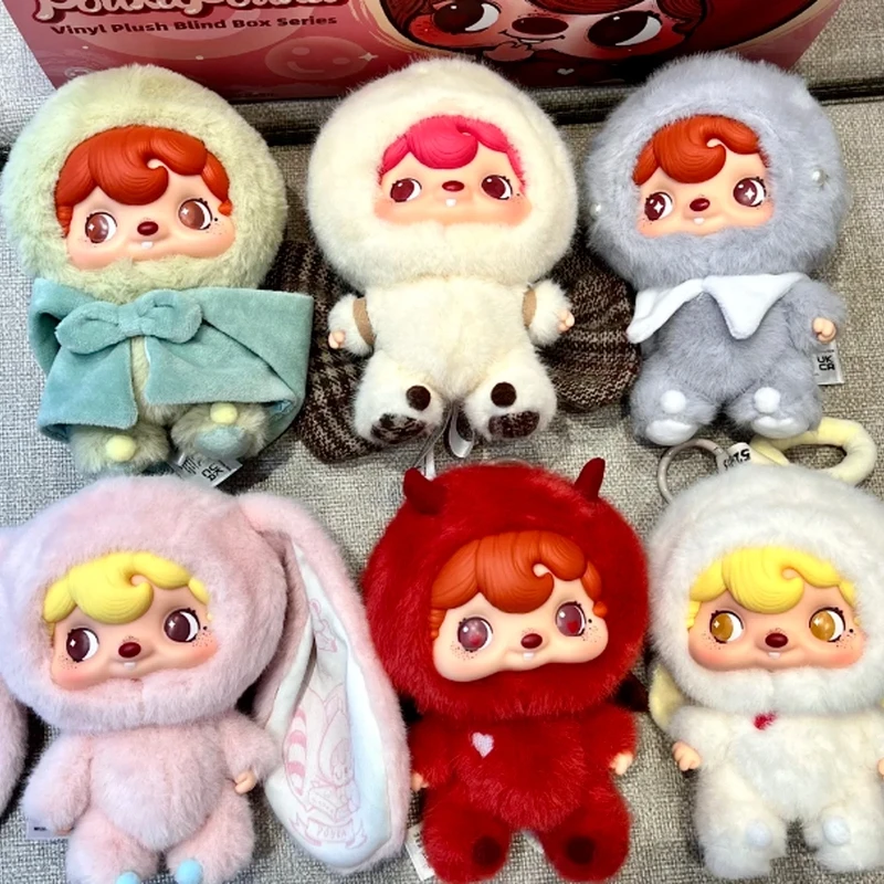 حقيقية Pouka Pouka سلسلة دمية الفينيل صندوق أعمى Kawaii حقيبة المعلقات ديكور Pouka الشكل جمع صندوق غامض لعبة عصرية الهدايا