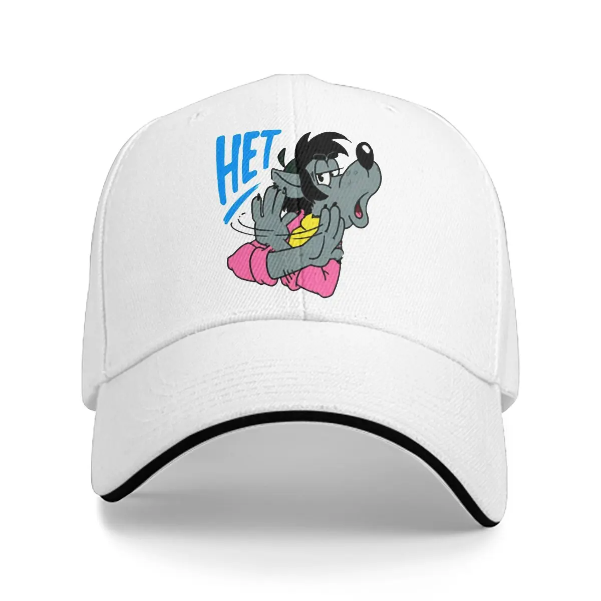 

Washed Men's Baseball Cap NO Yet Sports Snapback Caps Dad Hat Nu Pogodi Hare Wolf Anime Golf Hats