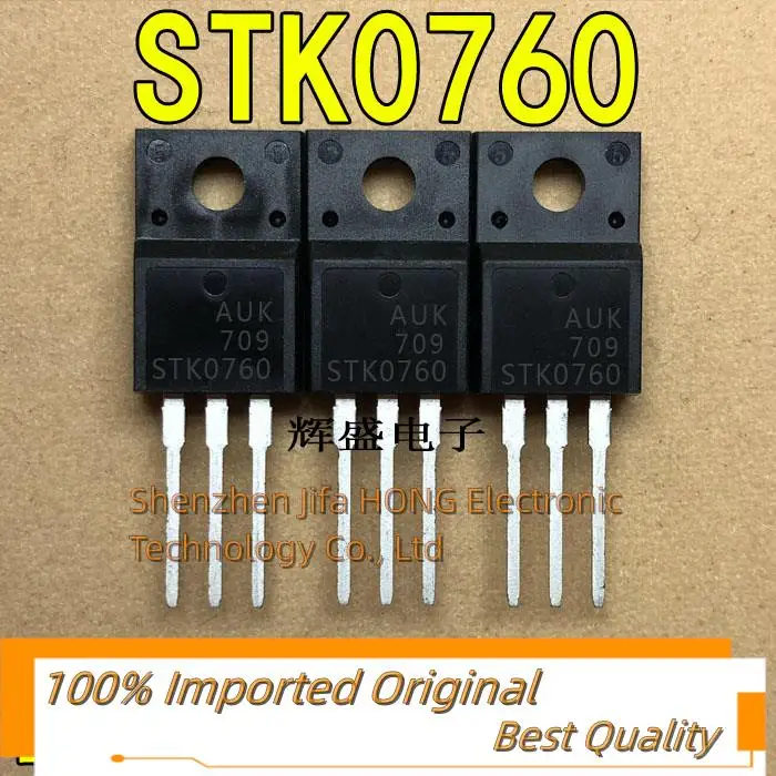 10PCS/Lot   STK0760 AUK TO-220F  7A 600V MOSFET N-Channel Imported Original Best Quality