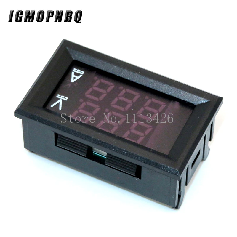 DC 0-100V 1A 10A 50A 100A Digital Voltmeter Ammeter Dual Display Voltage Detector Current Meter Panel Amp Volt Gauge 0.28\