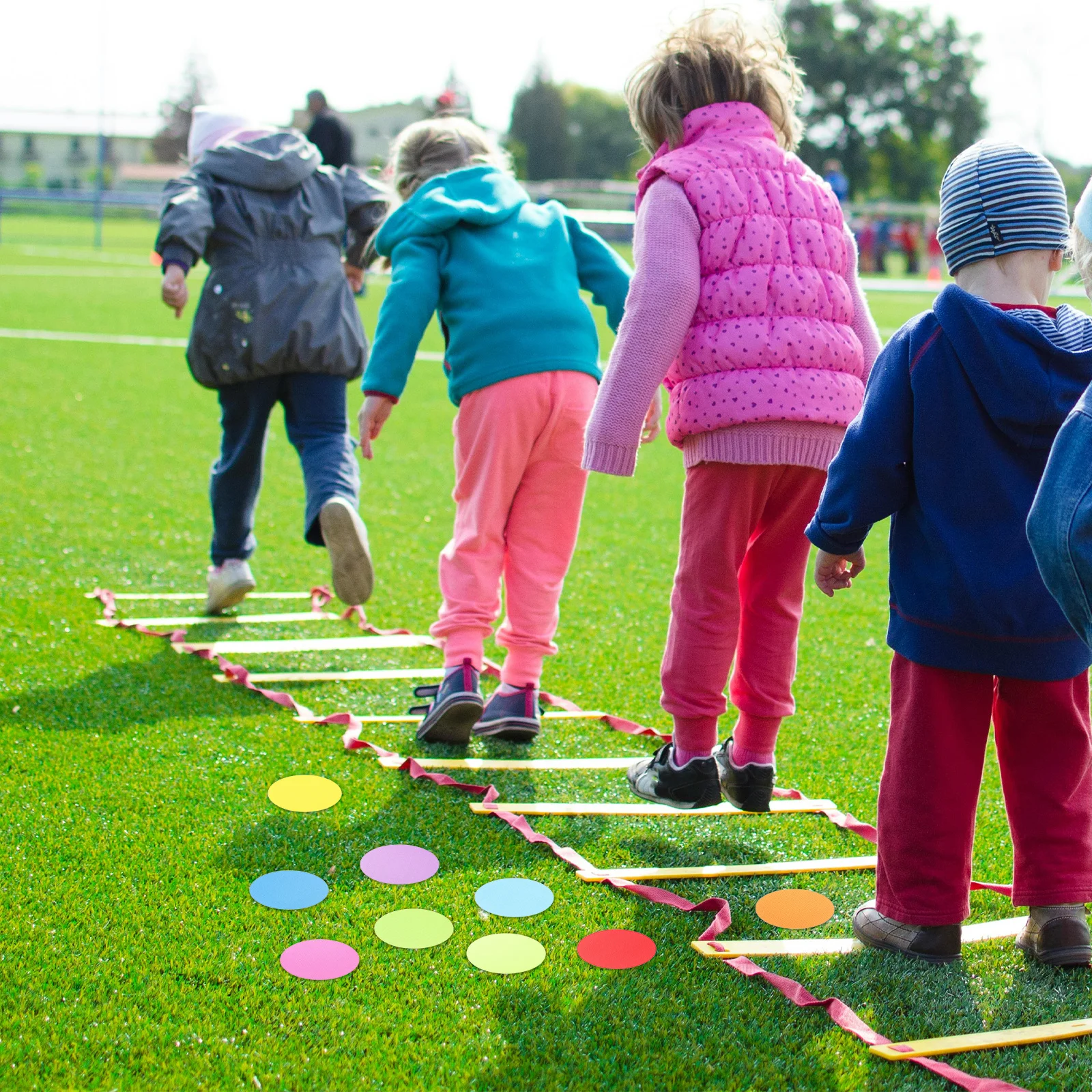 

36pcs Training Spot Markers 4Inch Reusable Floor Dots For Classroom Carpet Kindergarten Activity Teachers Supplies
