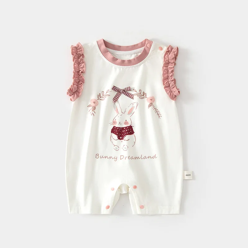 

Детский летний модальный комбинезон без рукавов для новорожденных, бесшовный ромпер, одежда для кондиционированных помещений, комбинезон для малышей