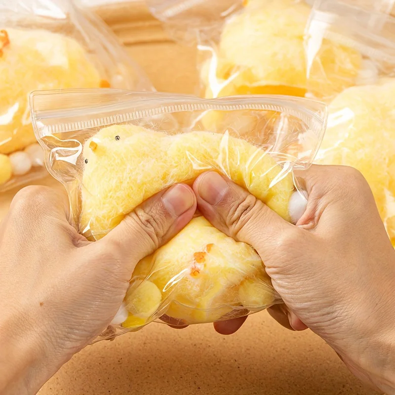 Niedliches handgefertigtes gelbes Küken, Anti-Stress-Squishy-Spielzeug, ultraweiches Dekompressions-Pinch-Zappelspielzeug für Erwachsene und Kinder, Festival-Geschenke