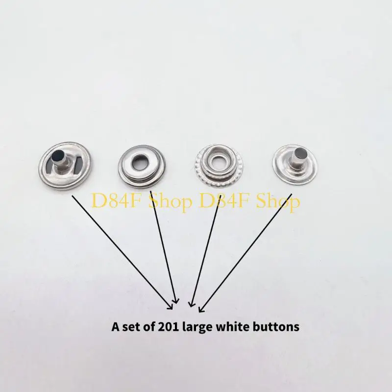 D84F Complete 385Pcs Stainless Steel Snaps Button with Fastener Pliers for Boats Cover