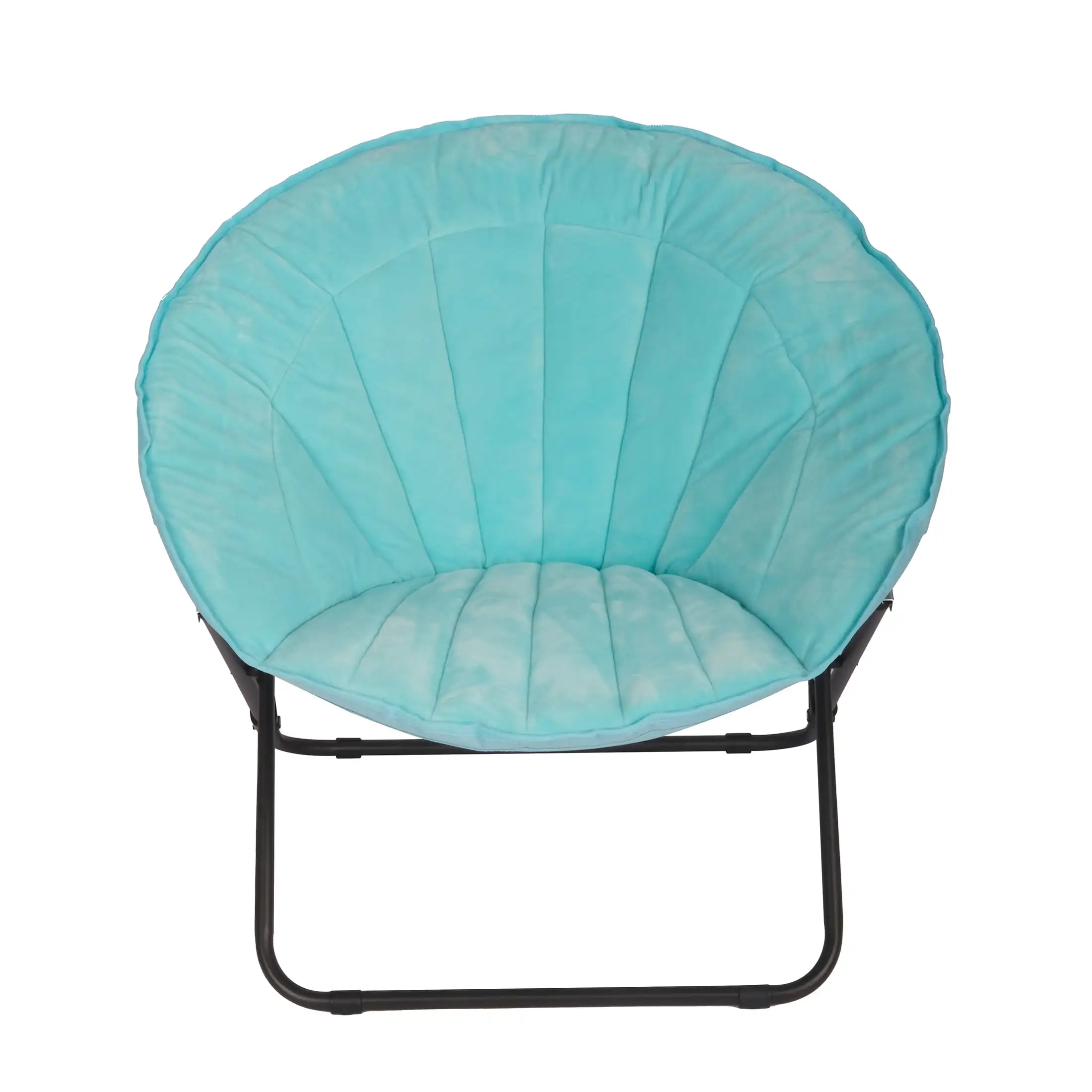 

Mainstays Velvet Seashell Saucer Chair for Kids and Teens, Teal