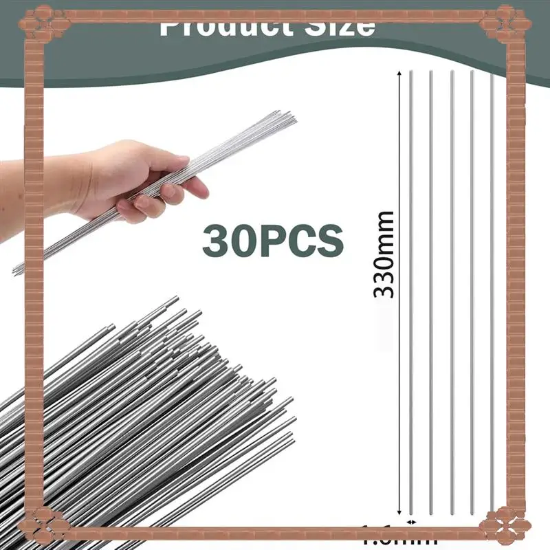 24-Stunden-Lieferung, Aluminium-Schweißstäbe, 30 Stück, niedrige Temperatur, einfacher Schmelzstab, kein Flussmittel erforderlich, Metall-Universalschweißdraht, 1,6 m